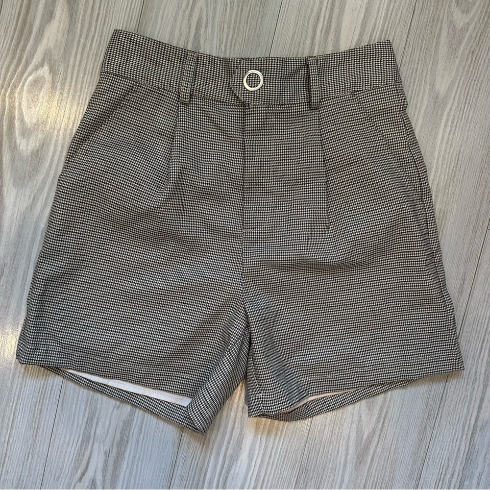 Eggie Plaid High Waist Shorts